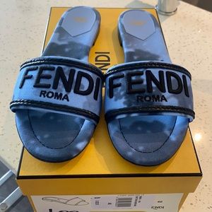 Fendi slide in sandals